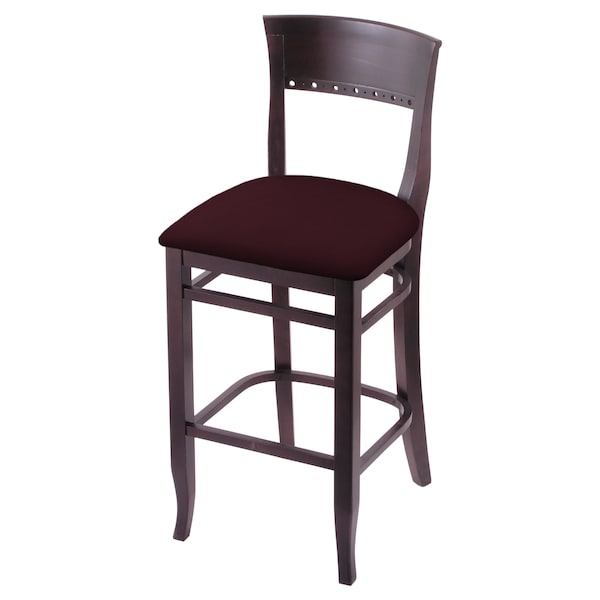 Holland Bar Stool Co 30" Bar Stool, Dark Cherry Finish, Canter Bordeaux Seat 316030DC005 - main